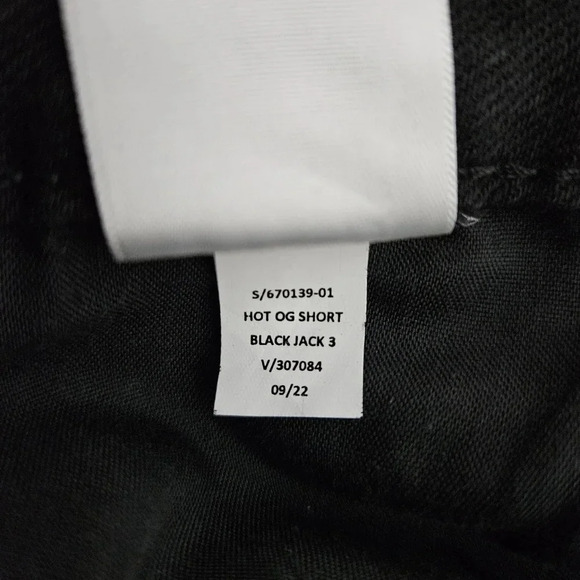 Old Navy OG Straight Denim Shorts Black Jack High Rise Rolled Cuffed - Picture 6 of 6